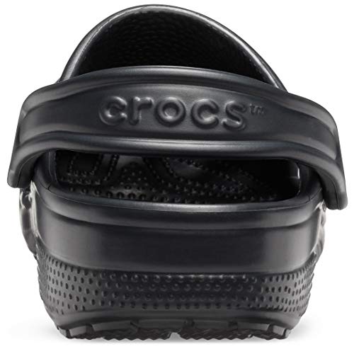 Crocs Unisex-Adult Classic Clogs, Black, 9 Women/7 Men
