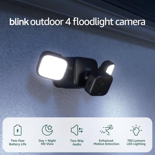 Blink Outdoor 4 Floodlight con cámara HD y detección de movimiento para exteriores