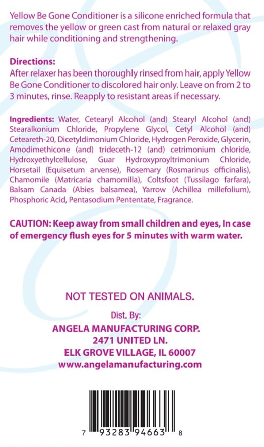 STAR CARE Yellow Be Gone Shampoo & Conditioner Set 12oz Each Clarifying Toning Duo for Blonde Gray Bleached Highlighted Hair Neutralizes Brass Restores Shine Hydrates Maintains Cool Tones 12oz/354ml