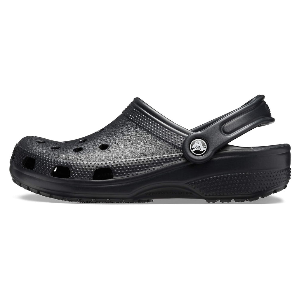 Crocs Unisex-Adult Classic Clogs, Black, 9 Women/7 Men