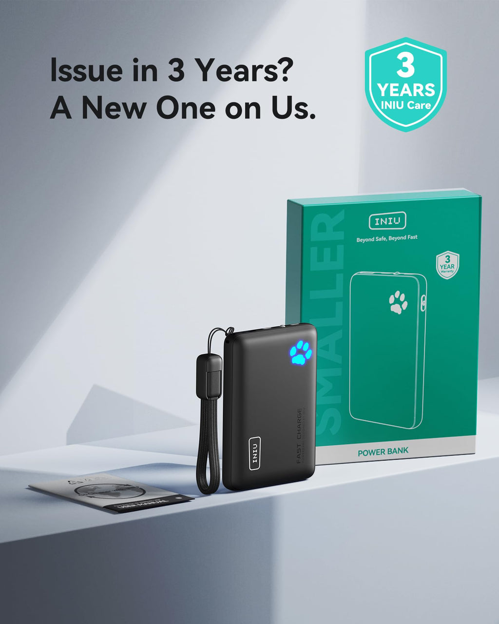 INIU Portable Charger, Ultra Slim 10000mAh 45W PD Power Bank, USB C in&Out Fast Charging Battery Pack, Travel Essential Phone Powerbank Compatible with iPhone 17 16 15 Samsung S22 S21 Google iPad etc