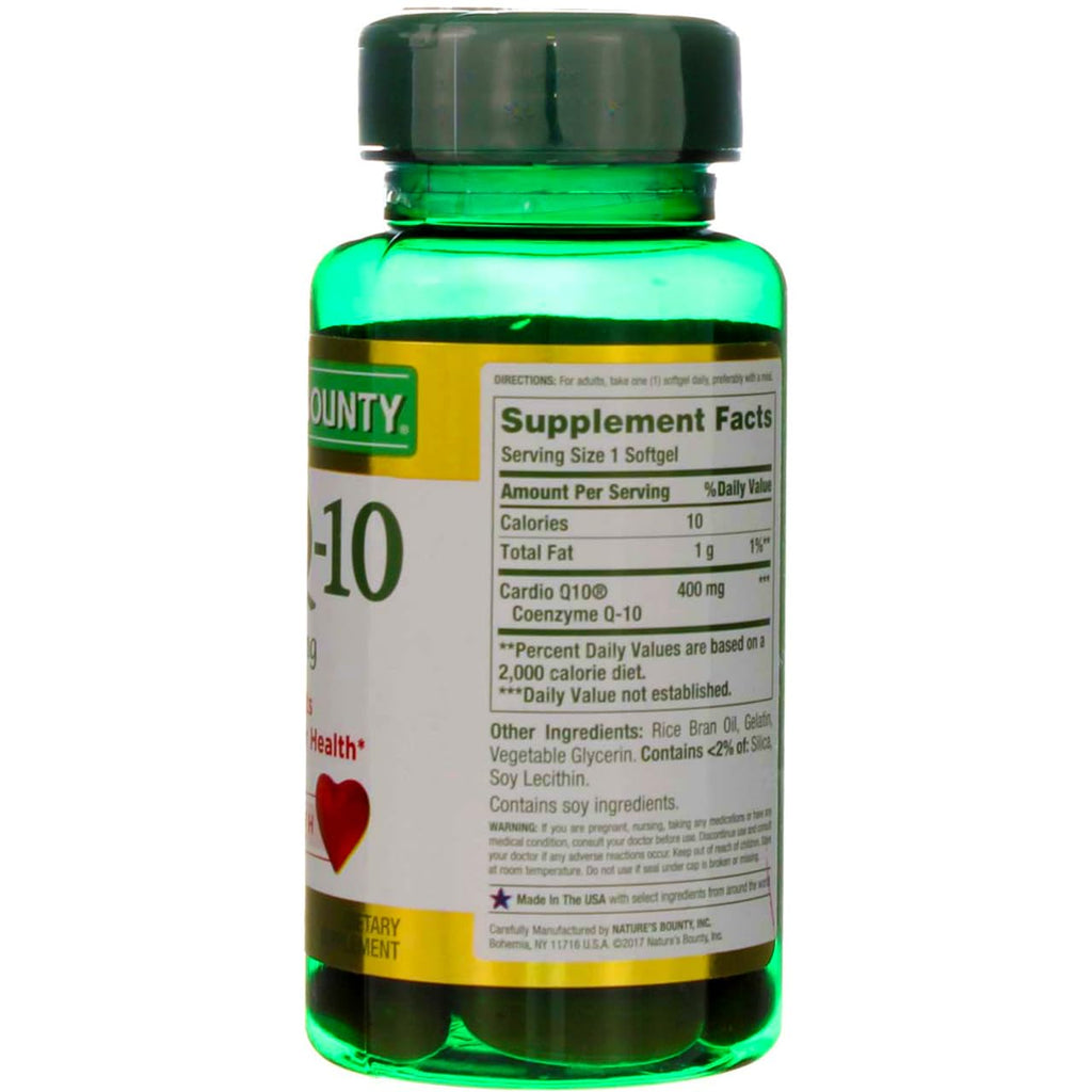 Nature's Bounty Cardio Q10, Co Q-10 400 mg Softgels 39 ea (Pack of 2)