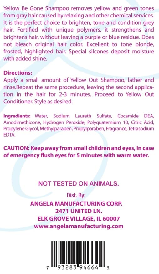 STAR CARE Yellow Be Gone Shampoo & Conditioner Set 12oz Each Clarifying Toning Duo for Blonde Gray Bleached Highlighted Hair Neutralizes Brass Restores Shine Hydrates Maintains Cool Tones 12oz/354ml