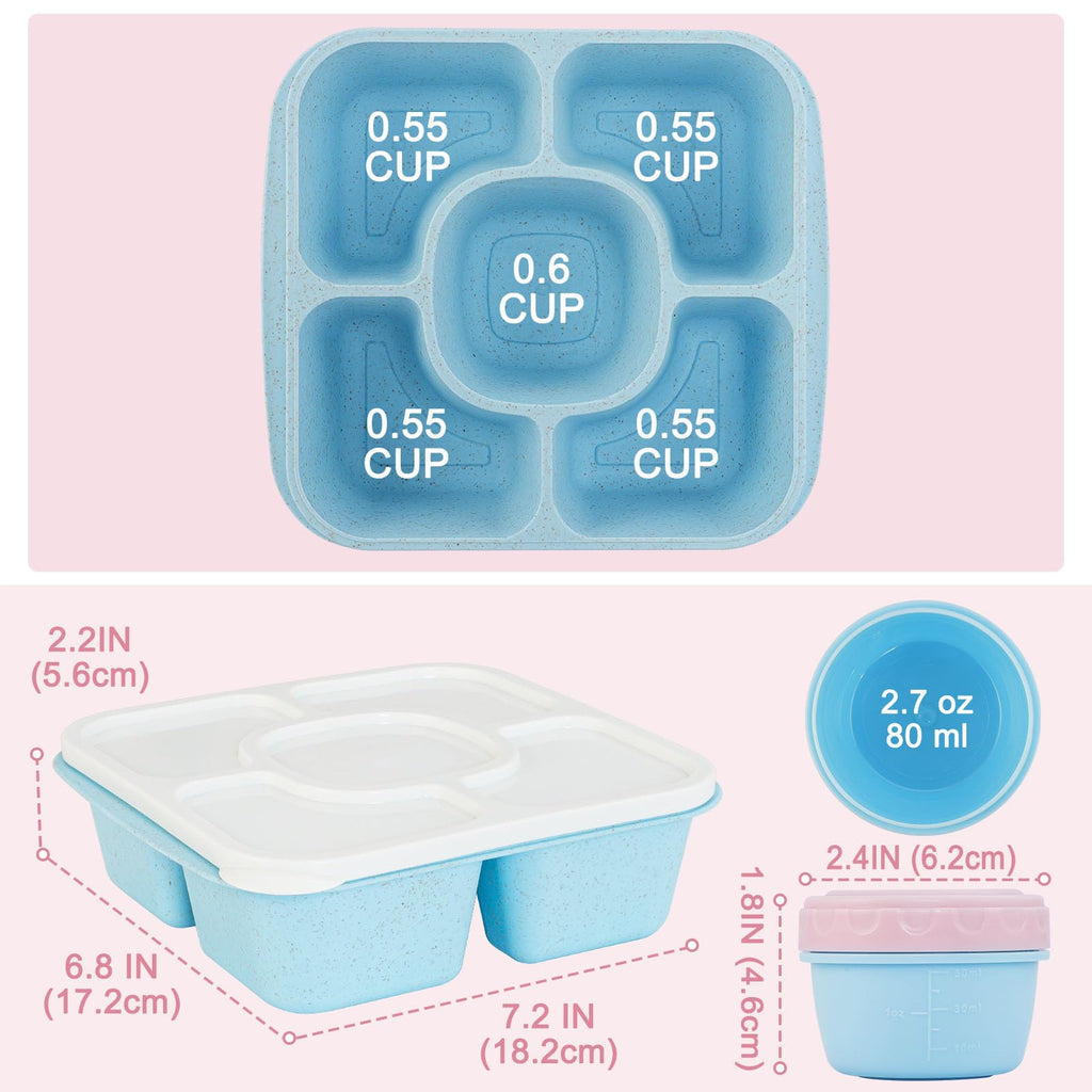 "Bentobox con compartimentos para almuerzo escolar"