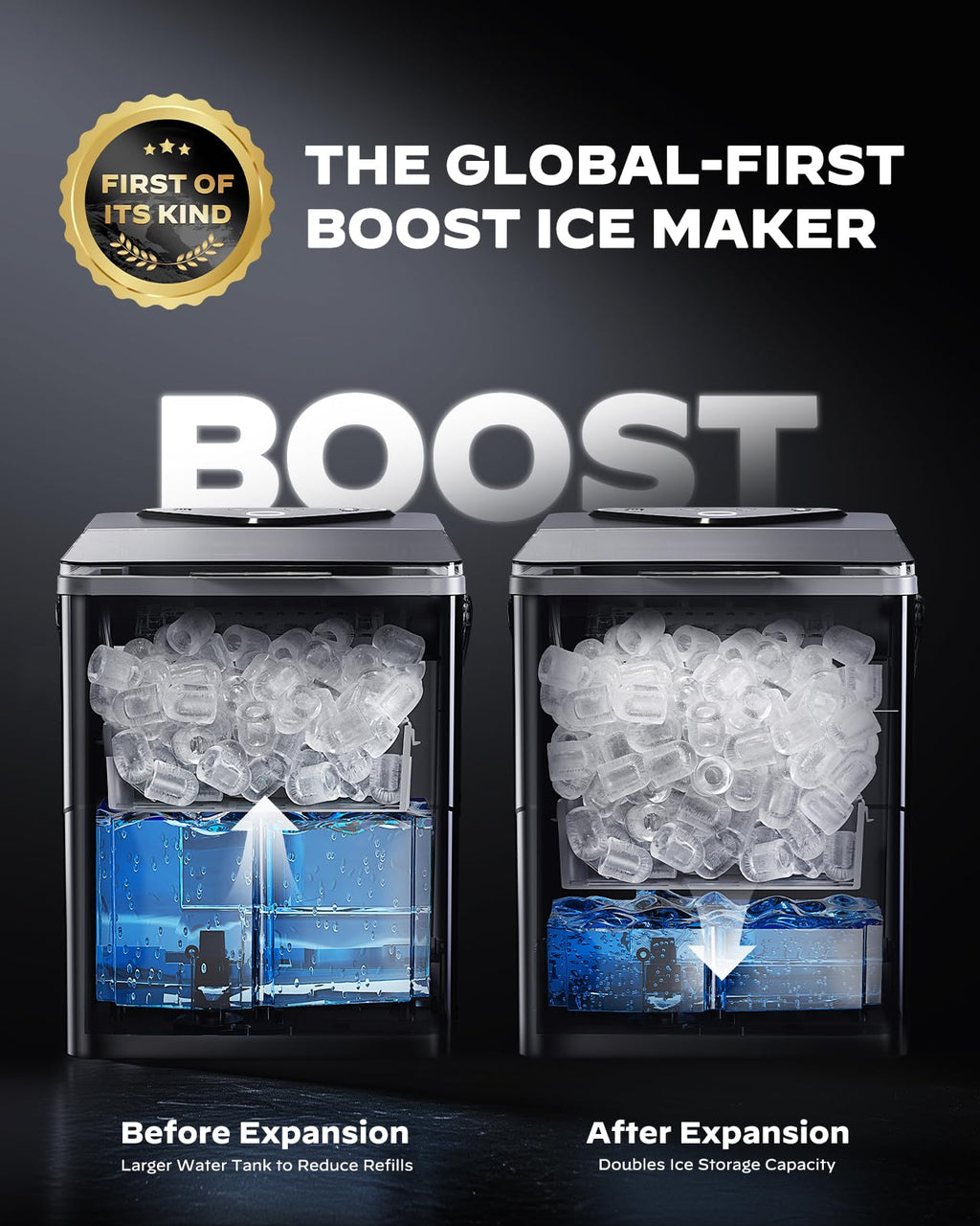 Cubos de hielo producidos por máquina Silonn