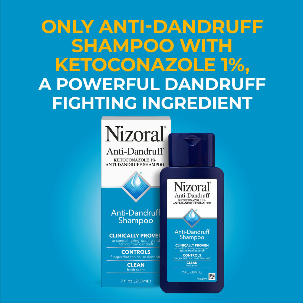 Nizoral Anti-Dandruff Shampoo with 1% Ketoconazole, Fresh Scent, 7 Fl Oz