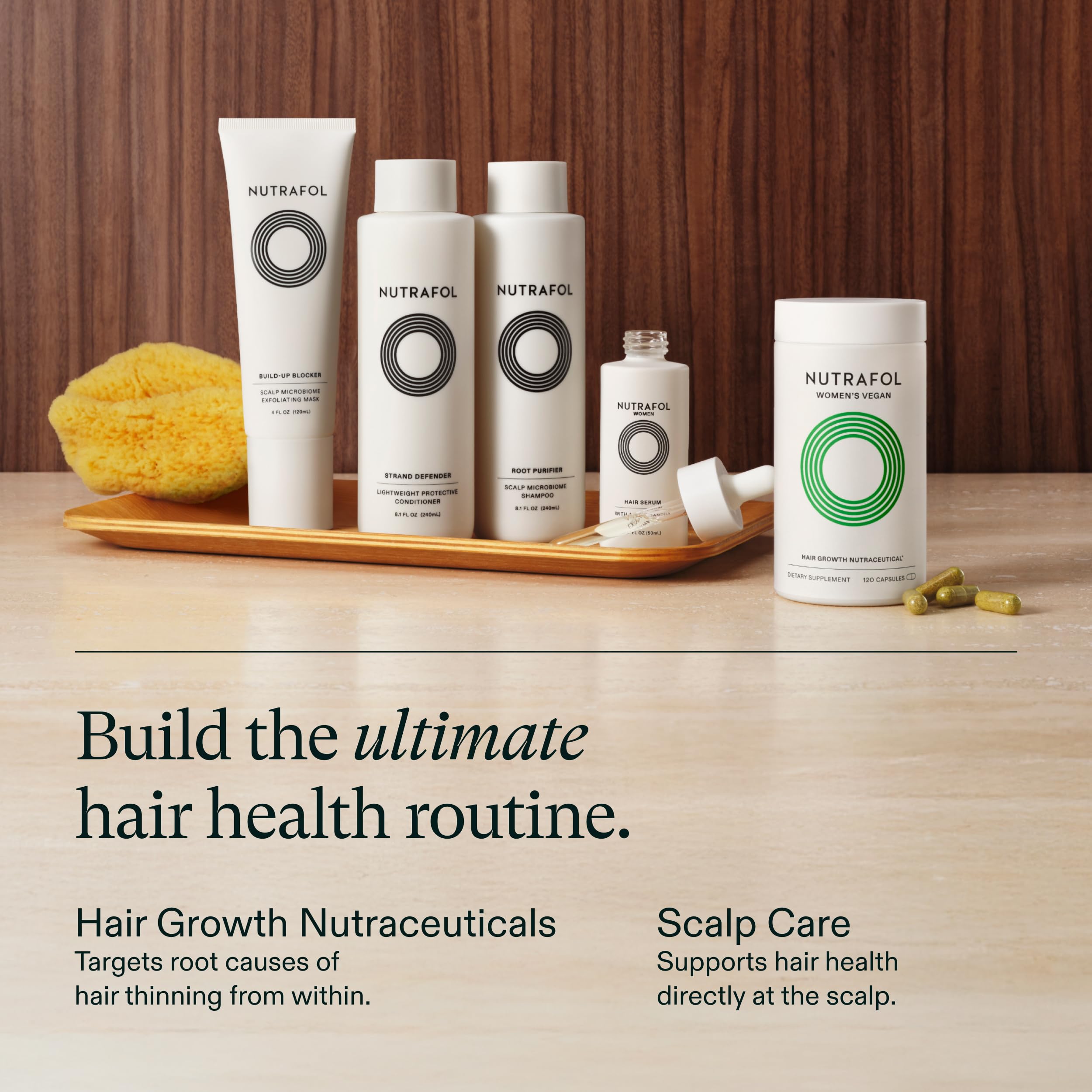 Nutrafol Women's Hair Serum, Safe for Hair Extensions and Color, for Visible Thickness and Strength, Vegan, Lightweight and Fast-Absorbing - 1.7 Fl Oz, Pack of 2