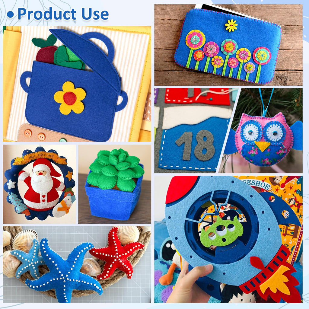 Hojas de fieltro azul XSEINO 8x35 para proyectos DIY