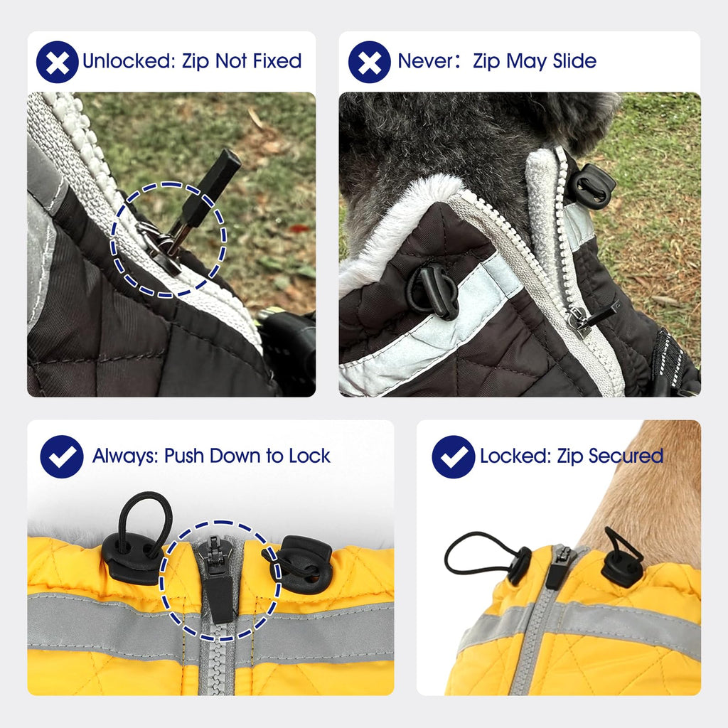 Chaqueta impermeable para perros con diseño acolchado FUAMEY