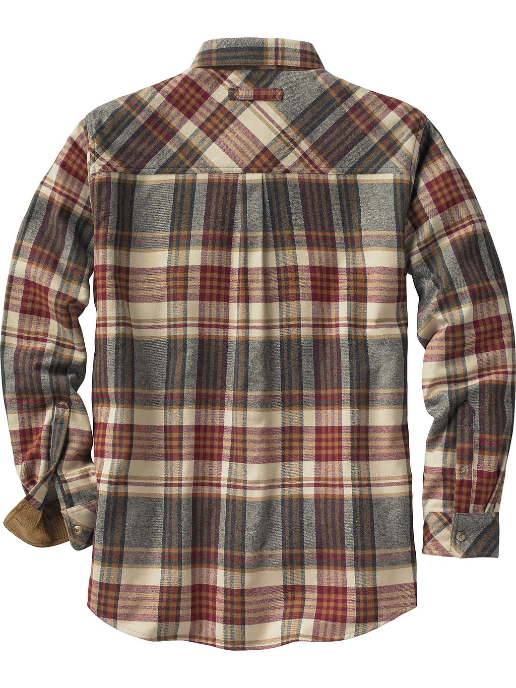 Legendary Whitetails Mens Flannel Shirt Long Sleeve Button Down 100% Cotton, Cedarwood Plaid, LRG