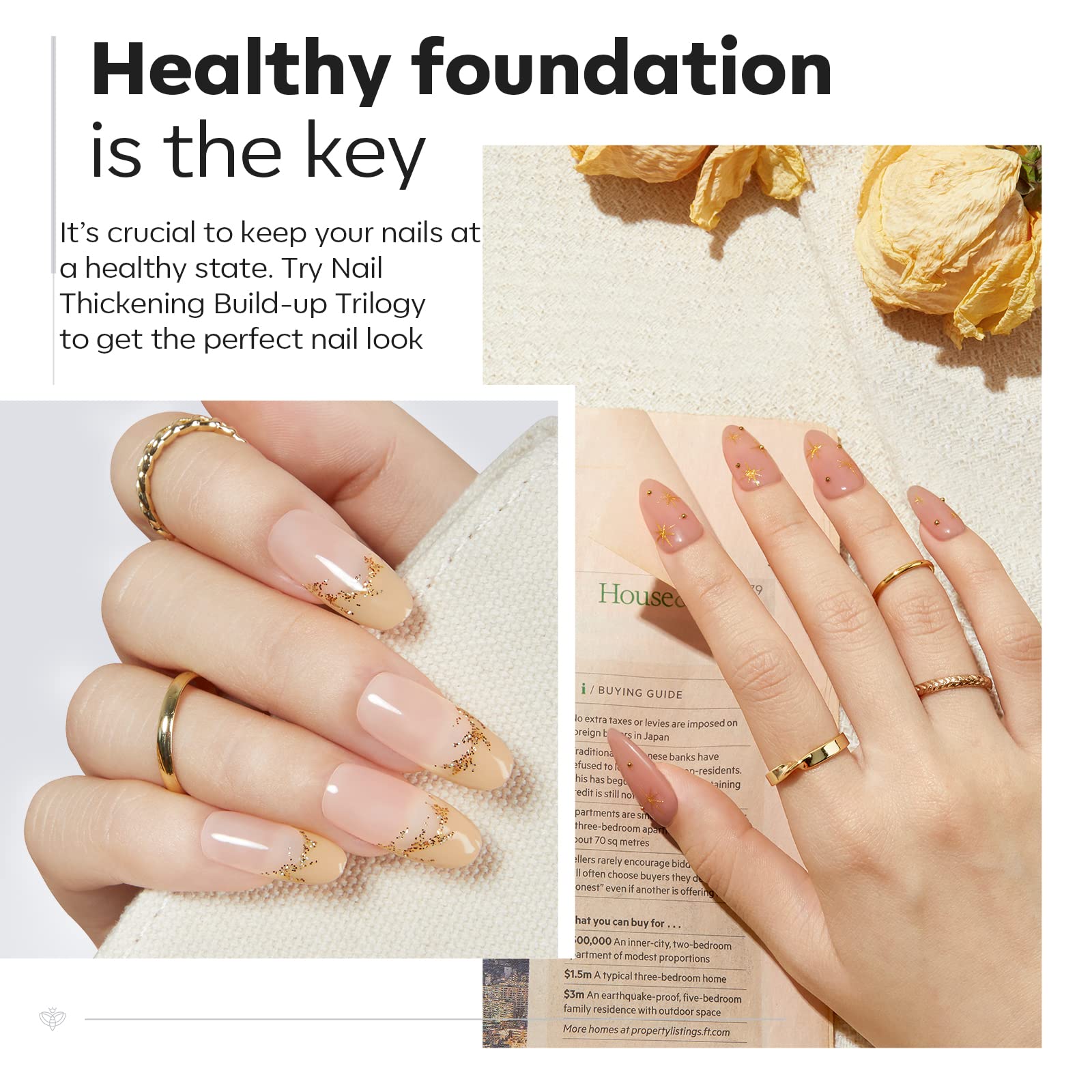 Uñas fortalecidas y reparadas con kit Modelones 3 en 1